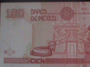 ​MEXICO-2003-BANK OF MEXICO-$100 PESOS LIGHTLY CIRCULATED -VF-LAST ONE-