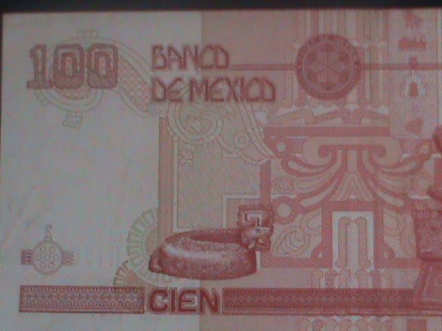 ​MEXICO-2003-BANK OF MEXICO-$100 PESOS LIGHTLY CIRCULATED -VF-LAST ONE-