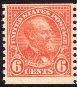 1932 U.S James Garfield 6¢ perf 10 vertically coil issue MNH Sc# 723 CV$15.00