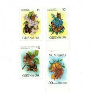 Grenada - 1982 - Butterflies - Set Of 4 Stamps - Scott #1093-6 - MNH