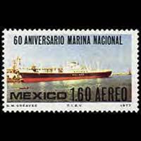 MEXICO 1977 - Scott# C547 Merchant Marine-Ship Set of 1 NH