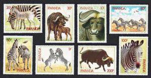Rwanda Zebras and Buffaloes 8v SG#1210-1217 SC#1199-1206 CV£9.95