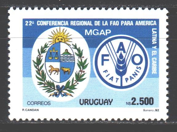 Uruguay. 1992. 1956. Food and Agriculture Organization. MNH.