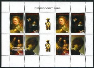 Netherlands Antilles 2006, Rembrandt 2x4v m/s, MNH