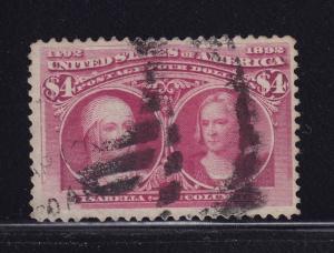 244 VF used neat cancel with nice color cv $ 1100 ! see pic !