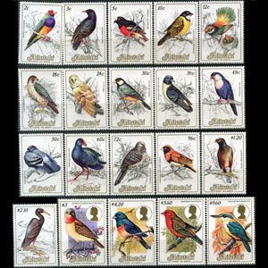 AITUTAKI 1984 - Scott# 322-41 Local Bird Set of 20 NH