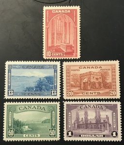 Canada, Scott 241 - 245, Mint NH, except 234- HM