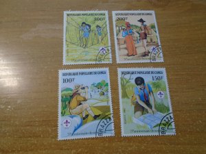 Congo People's democratic Rep  #  631-34  used  Scouting