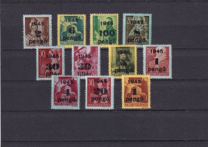 SA22a Hungary 1945 Overprinted and Surcharged mint stamps