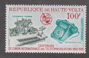 Burkina Faso # C22, ITU Centennial, Mint NH, 1/2 Cat.