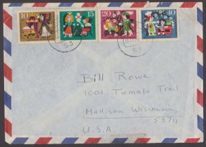 GERMANY - 1964 ENVELOPE TO USA WITH STAMPS