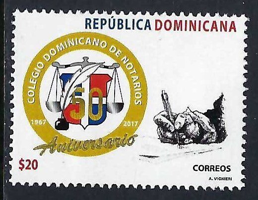 Dominican Republic 1676 MNH NOTARY PUBLIC 50 ANNIV. K429
