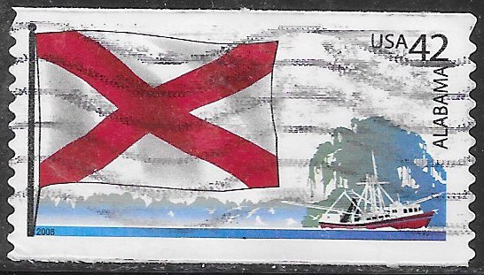 US 4284 Used - Flags of Our Nation - Alabama - Shrimp Boat