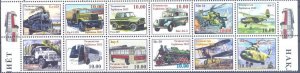 Tajikistan 2022 Transport Trains Aviations Cars Buses Trucks 12 stamps set MNH