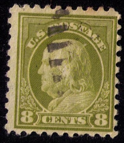 US Scott #470 USED 8c Olive Green F-VF