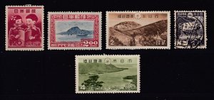 JAPAN - 5 Different from 1930s and '40s - SCV $8.30