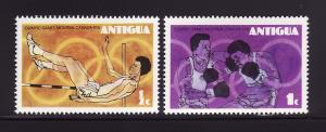 Antigua 431-432 MNH Olympic Sports, High Jump, Boxing (B)