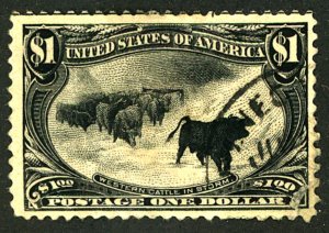 U.S. #292 USED TINY THIN