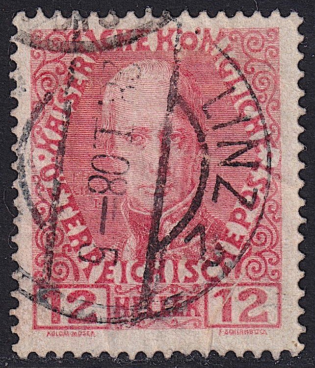 Austria - 1908 - Scott #116a - used - LINZ 2 pmk
