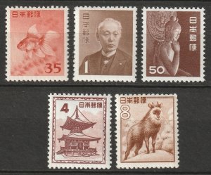 Japan 1952 Sc 556-60 set MLH*