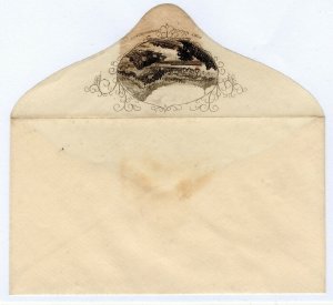 GB WALES Unused Illustrated Envelope *PORT MADOC* c1850 {samwells-covers} PE184 