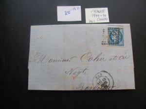 FRANCE  USED 1870  COVER  VERY NICE  (261)