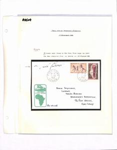 AQ504 1969 CHAD Fort-Lamy HOVERCRAFT Trans-African Exhibition Cover 