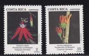 Costa Rica # 458-459, Protection for the Rain Forests, NH, 1/2 Cat.