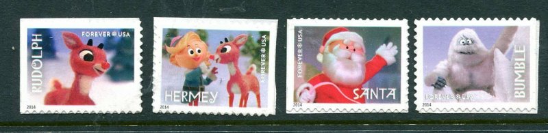 4946 - 4949 Rudolph the Red Nosed Reindeer All 4 Forever Stamps