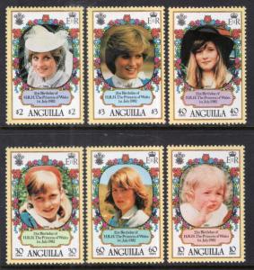 Anguilla 485-490 Princess Diana MNH VF