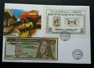 Guatemala Daily Life Traditional Dance 1988 Culture FDC (banknote cover) *rare