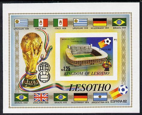 Lesotho 1982 Flags of Winning Nations - World Cup Footbal...