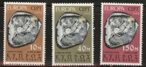 Cyprus Scott 416-418 MNH** 1974 MNH** Europa stamp set