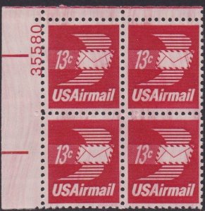 C79 Winged Envelope Plate Block MNH
