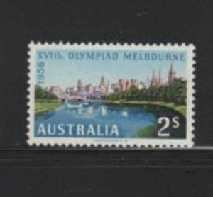 AUSTRALIA #291 1956 2sh COLLINS STREET MELBOURNE MINT VF NH O.G