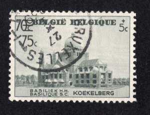 Belgium 1938 70c + 5c gray green Semi-Postal, Scott B216 used, value = 25c