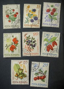 Romania #1703-1710 USED set nuts and berries