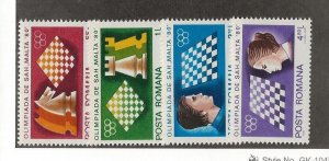 Romania Sc 2973-6 MNH Set of 1980 - Sport Chess Olimpiad