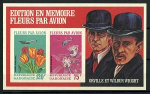 1971 Gabon 429-430/B21b Flowers - Planes 15,00 €