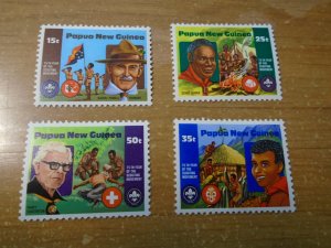 Papua New Guinea  #  554-57  MH  Scouting
