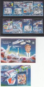Space by St-Vincent Grenadines MNH Sc 1163-72  Value $ 19.00  US $$