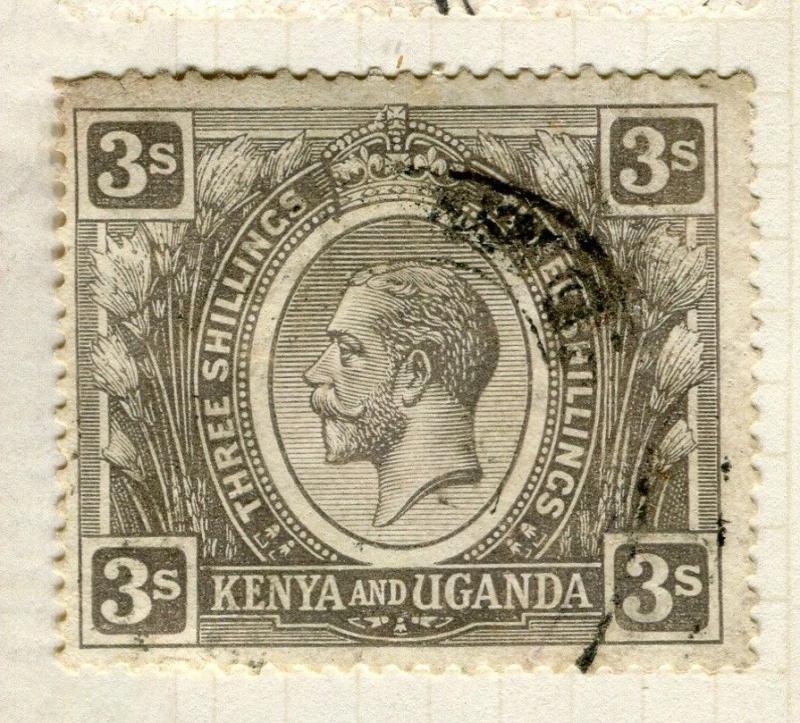 BRITISH KUT; KENYA 1922 early GV issue fine used 3s. value