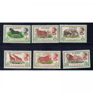 Ethiopia 369-74 MLH 1961 Animals (pe1029)