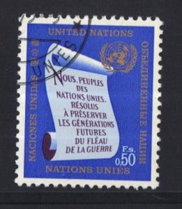 United Nations Geneva  #5   1969 cancelled  50 c