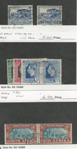 South Africa, Postage Stamp, #39ab, 74-75, 77, 80 Pairs Used, 1933-38