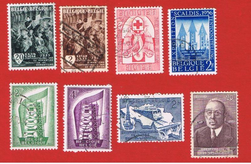 Belgiuym #492-499 VF used  Various scenes Free S/H