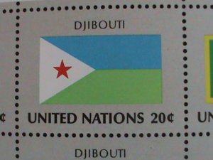 ​UNITED NATION-1981 SC#350-353  U. N. FLAGS SERIES MNH FULL SHEET- VERY FINE