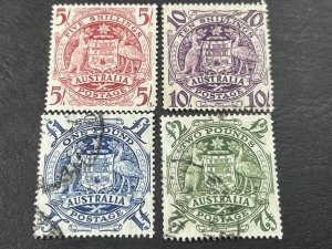 AUSTRALIA # 218-221-USED-----COMPLETE SET----1949-50(LOTA)