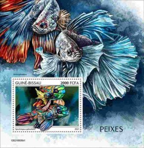 Guinea-Bissau - 2021 Mandarinfish - Stamp Souvenir Sheet - GB210606b1