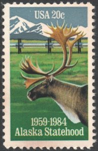 SC#2066 20¢ Alaska Statehood, 25th Anniversary Single (1984) MNH